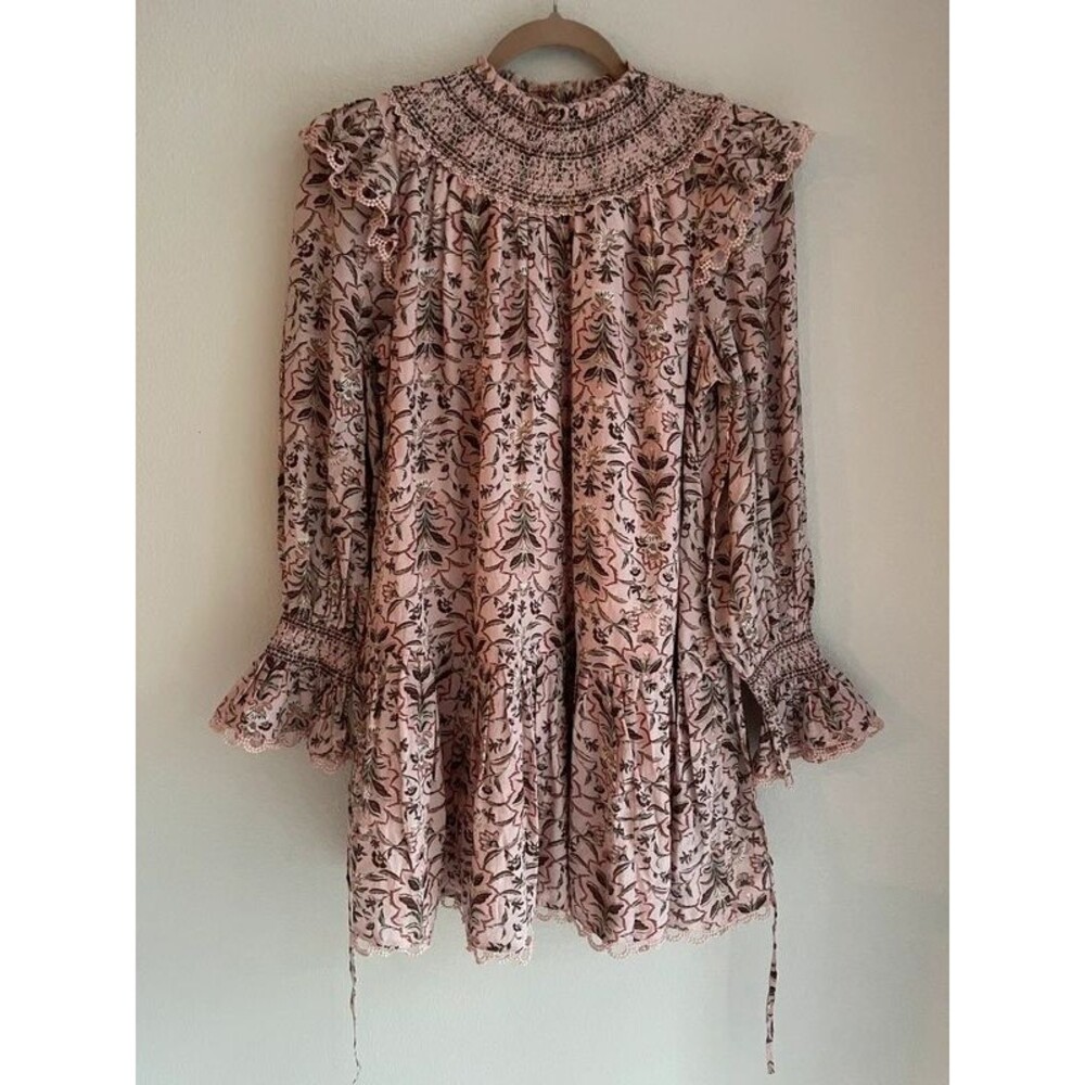 Treasure and bond floral print long sleeve boho dress.